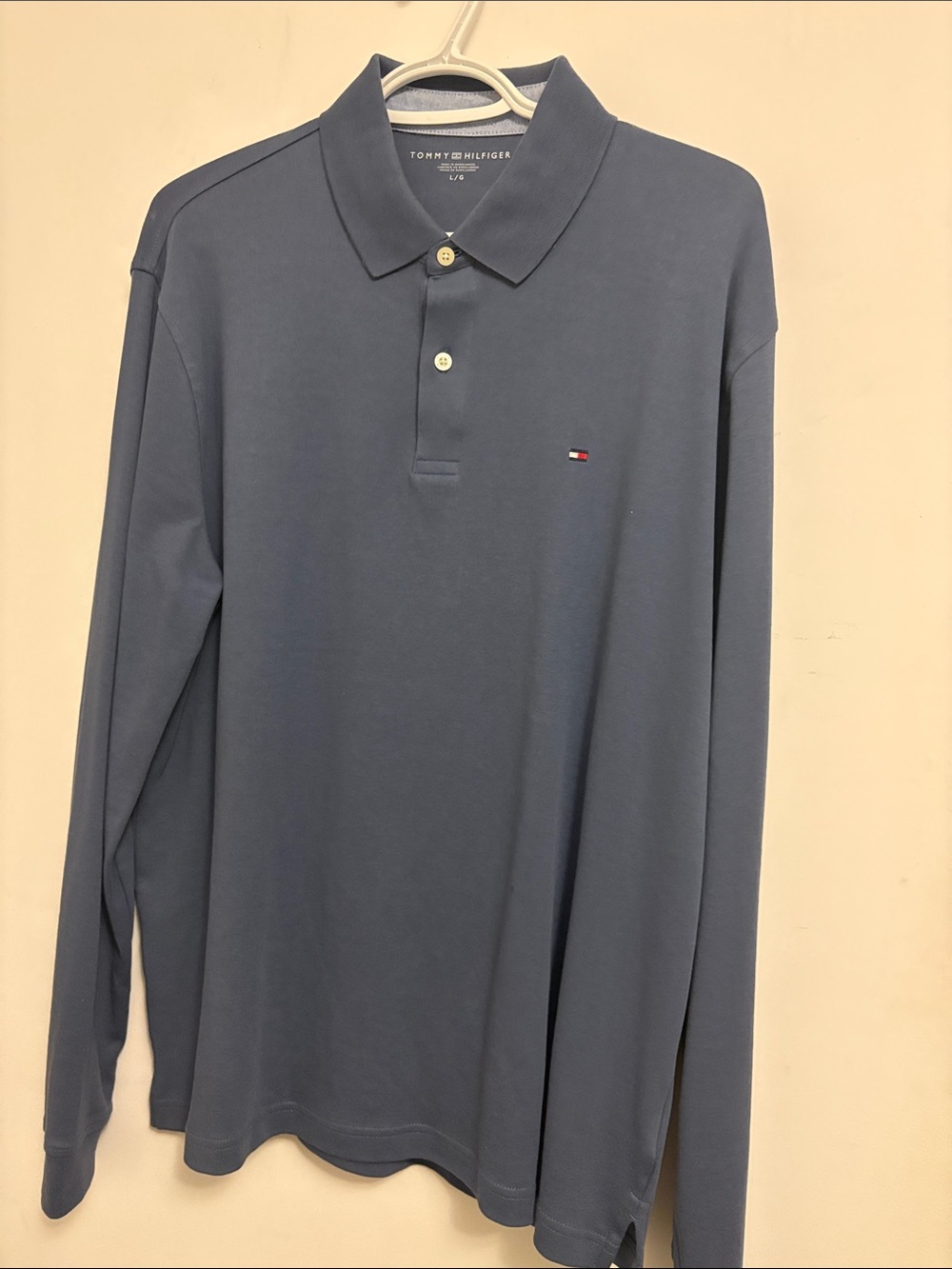 Tommy Hilfiger Men's Long-Sleeve Polo — Slate Blue